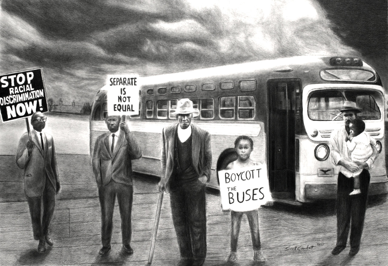"Bus Boycott" by Scott Crockett ArtFields Art Competition